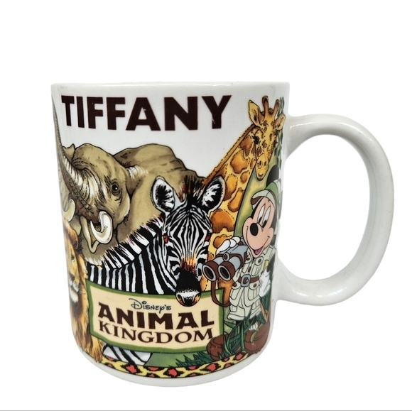 Disney Animal Kingdom Safari Tiffany Coffee Mug Tea Cup Mickey Minnie‎ Mouse P60 - Picture 1 of 9